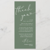 Mariage romantique Cadre Carte de remerciements (Devant)