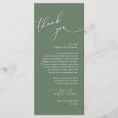 Mariage romantique Cadre Carte de remerciements (Devant)