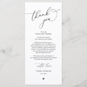 Mariage romantique Cadre Carte de remerciements (Devant)