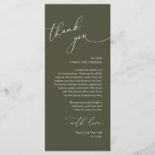 Mariage romantique Cadre Carte de remerciements (Devant)