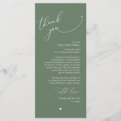 Mariage romantique Cadre Carte de remerciements (Devant)