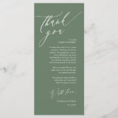 Mariage romantique Cadre Carte de remerciements (Devant)
