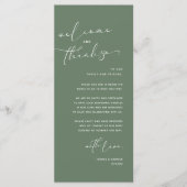 Mariage romantique Cadre Carte de remerciements (Devant)