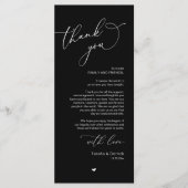 Mariage romantique Cadre Carte de remerciements (Devant)