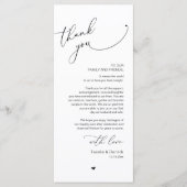 Mariage romantique Cadre Carte de remerciements (Devant)