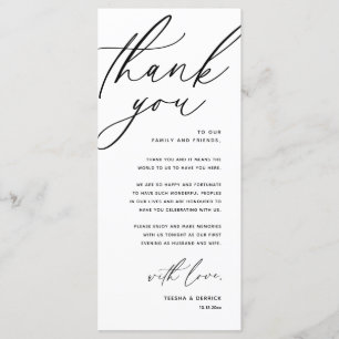 Mariage romantique Cadre Carte de remerciements