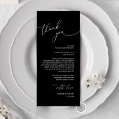 Mariage romantique Cadre Carte de remerciements