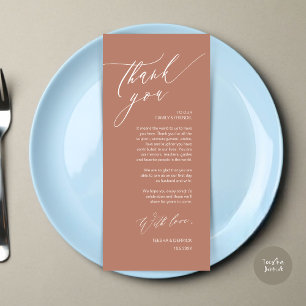 Mariage romantique Cadre Carte de remerciements