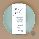 Mariage romantique Cadre Carte de remerciements<br><div class="desc">Partagez l'amour et montrez votre appréciation à vos invités, quand ils s'assoient à leur siège et lisent cette carte de remerciement personnalisée et charmante. C'est une façon merveilleuse de commencer votre fête spéciale ! Cette carte vous donnera le ton pour un événement inoubliable. Le carte de remerciements est décoré dans...</div>
