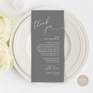 Mariage romantique Cadre Carte de remerciements