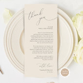 Mariage romantique Cadre Carte de remerciements