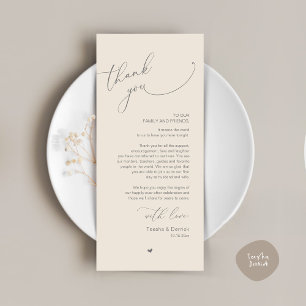 Mariage romantique Cadre Carte de remerciements