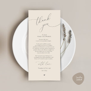 Mariage romantique Cadre Carte de remerciements