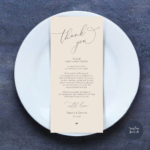 Mariage romantique Cadre Carte de remerciements