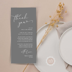 Mariage romantique Cadre Carte de remerciements