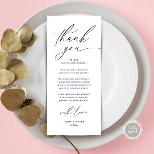Mariage romantique Cadre Carte de remerciements