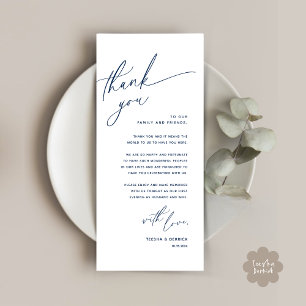 Mariage romantique Cadre Carte de remerciements