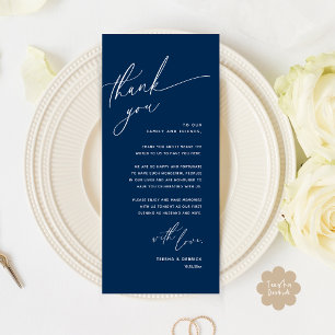 Mariage romantique Cadre Carte de remerciements