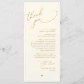 Mariage romantique Cadre Carte de remerciements (Devant)
