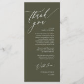 Mariage romantique Cadre Carte de remerciements (Devant)