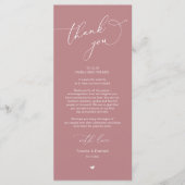 Mariage romantique Cadre Carte de remerciements (Devant)