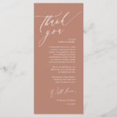 Mariage romantique Cadre Carte de remerciements (Devant)