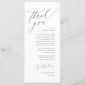 Mariage romantique Cadre Carte de remerciements (Devant)