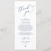 Mariage romantique Cadre Carte de remerciements (Devant)