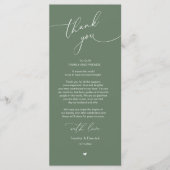 Mariage romantique Cadre Carte de remerciements (Devant)