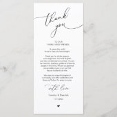 Mariage romantique Cadre Carte de remerciements (Devant)
