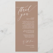 Mariage romantique Cadre Carte de remerciements (Devant)