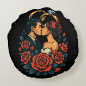 Mariage romantique Couple Tour Coussin (Dos)