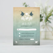 mariage romantique de plage cartes RSVP (Debout devant)