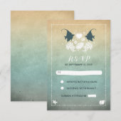 mariage romantique de plage cartes RSVP (Devant / Derrière)