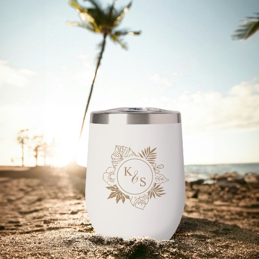 Mariage romantique de verdure tropicale
