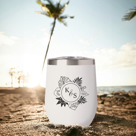 Mariage romantique de verdure tropicale