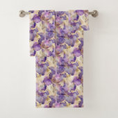 Mariage Romantique Fleur d'Iris Violet Or Lavage d (En situation)