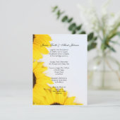 Mariage romantique invitation tournesols (Debout devant)