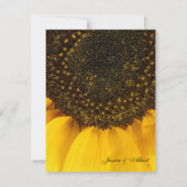Mariage romantique invitation tournesols (Dos)