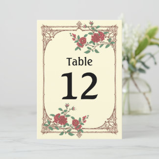 Mariage romantique médiéval Numéro de la carte