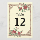 Mariage romantique médiéval Numéro de la carte (Devant)