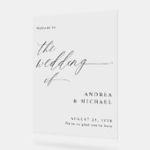 Mariage romantique moderne Accueil noir (Angle)