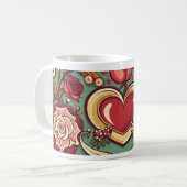 Mariage romantique & Mug Anniversaire avec Élégant (Devant gauche)