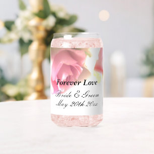 Mariage romantique peut verre avec imprimé fleur r