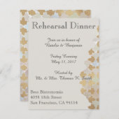 Mariage romantique rustique | Invitation du dîner  (Devant / Derrière)