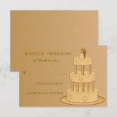 Mariage romantique vintage RSVP (Devant / Derrière)