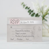 Mariage rose, argent et gris RSVP (Debout devant)