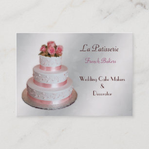 mariage rose argent pâtisseries cartes de visite
