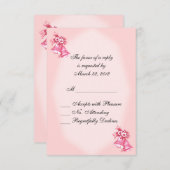 Mariage rose Bells RSVP (Devant / Derrière)