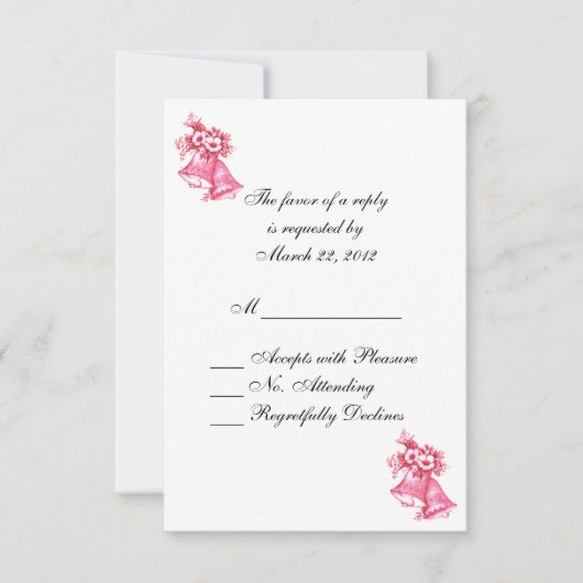 Mariage rose Bells RSVP (Devant)